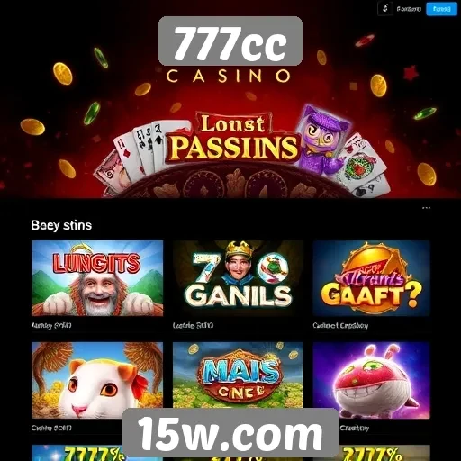 Avaliação do catálogo de jogos disponíveis no 777cc